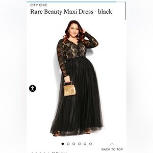NWT city chic rare beauty maxi dress - black